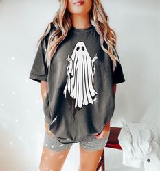 ghost flipping finger halloween shirt, funny ghost shirt, funny halloween shirt, spooky season shirt