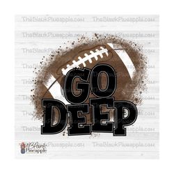 football design png, black football go deep sublimation png, football sublimation design, grunge football design, png 30