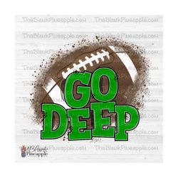 football design png, green football go deep sublimation png, football sublimation design, grunge football design, png 30