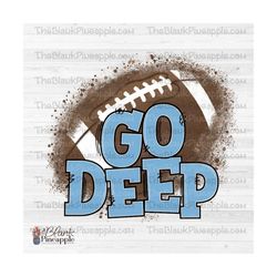 football design png, light blue football go deep sublimation png, football sublimation design, grunge football design, p