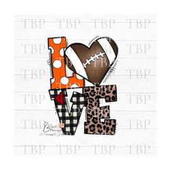 football design png, orange love football design, football love design, football sublimation design, football love png