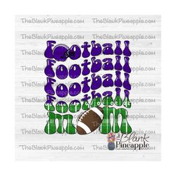 football design png, retro football mom design, purple football mom png, football sublimation design, football mom png