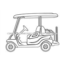 golf cart outline svg, golf cart svg, golf cart clipart, golf cart files for cricut, golf cart cut files for silhouette,