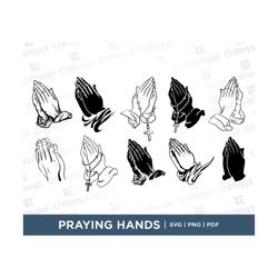 praying hands clipart, praying hands svg, praying hands svg cut files for cricut, religious svg, prayer svg, cut file, d