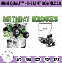 personalized name age monster truck birthday png, birthday boy monster truck png, this is how i roll birthday truck png