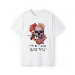 gothic halloween skull spider floral girly quote shirt