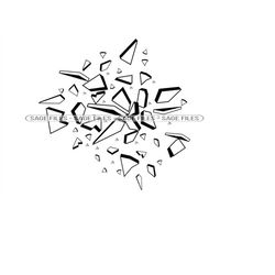 shattered glass 2 svg, broken glass svg, shattered glass clipart, shattered glass files for cricut, cut files for silhou