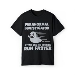 ghost hunting paranormal investigator halloween t-shirt