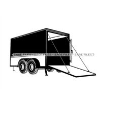 cargo trailer svg, cargo trailer clipart, cargo trailer files for cricut, cargo trailer cut files for silhouette, png, d