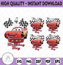 personalized cars birthday boy png, cars family matching birthday png, birthday boy cars png, custom birthday png