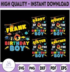 personalized family the big one boys birthday png, fishing birthday matching family png, o fish ally boy png, digital