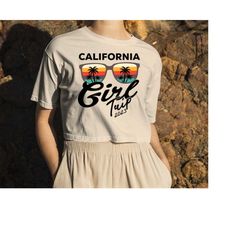 custom girls trip shirt summer beach vacation matching tshirt gift for friends group weekend getaway, califorlia summer