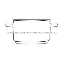 cooking pot outline 3 svg, cooking pot svg, cooking pot clipart, cooking pot files for cricut, cut files for silhouette,