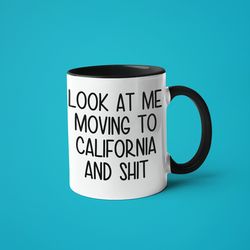 moving to california mug, funny california gift, moving away gift, long distance mug, friend moving gift, going away gif