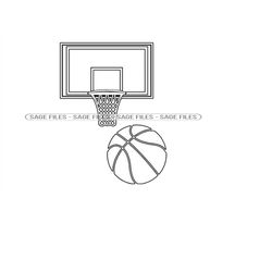 basketball backboard outline svg, basketball hoop svg, basketball clipart, files for cricut, cut files for silhouette, p