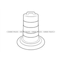 traffic cone outline 3 svg, road svg, traffic cone clipart, traffic cone files for cricut, traffic cone cut files for si