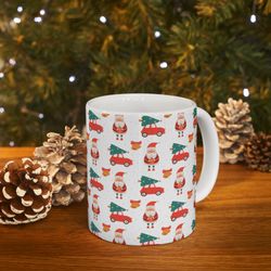 santas holiday car christmas mug, christmas gift  christmas mug, christmas gift, holiday mug, coffe