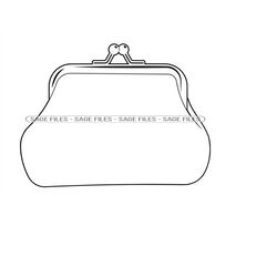 purse outline svg, purse svg, women's accessories svg, purse clipart, purse files for cricut, purse cut files for silhou