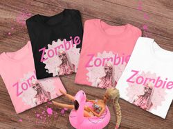 zombie unisex graphic tee halloween zombie horror halloween zombie shirt horror tee for her halloween tee for her pink z