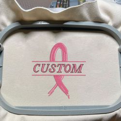 personalized cancer embroidery designs, cancer awareness embroidery designs, breast cancer embroidery designs, pink ribbon embroidery designs