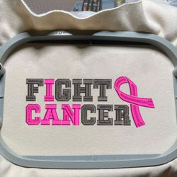 fight cancer embroidery designs, breast cancer embroidery designs, cancer awareness embroidery designs, cancer support embroidery