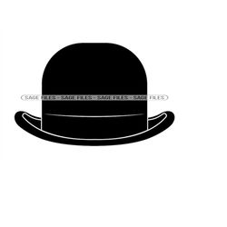 bowler hat 5 svg, hat svg, bowler hat clipart, bowler hat files for cricut, bowler hat cut files for silhouette, png, dx