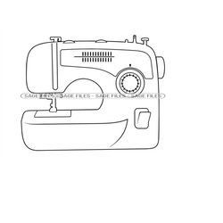 sewing machine outline svg, sewing machine svg, sewing clipart, sewing files for cricut, sewing cut files for silhouette