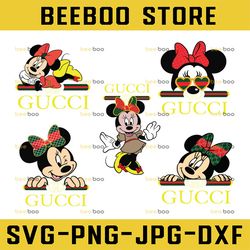 Brand Logo Bundle Svg, Gucci Logo Svg, Gucci Mickey Svg, Gucci Minnie Svg, Gucci Bundle Svg, Gucci Vector, Gucci Clipart