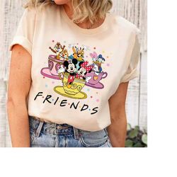 vintage disney mickey and friends tea cup shirt, disney tea cup character tee, mickey tea shirt, disney tea party tee, d