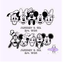 mickey & co. svg png digital download, mickey and friend svg png, cartoon character svg png, svg for cricut