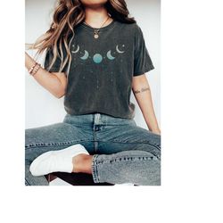 Moon Phase Shirt Comfort Colors Shirt Celestial Shirt Moon T Shirt Boho TShirt Astrology Blue Moon Shirt Graphic Tee for