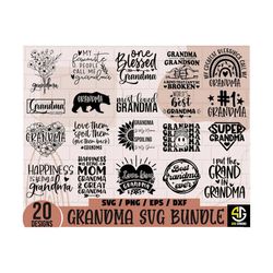 grandma svg bundle, retro grandma svg, blessed grandma svg, grandma heart svg,  mother's day svg, grandma shirt svg