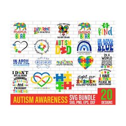 autism awareness svg bundle, in april we wear blue svg, autism svg, autism awareness rainbow svg, autism quote svg, auti