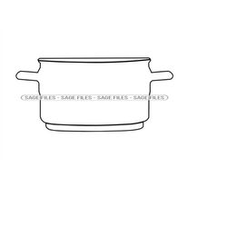 cooking pot outline 3 svg, cooking pot svg, cooking pot clipart, cooking pot files for cricut, cut files for silhouette,