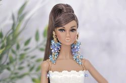 fashion doll jewelry earring for poppy parker barbie nu face