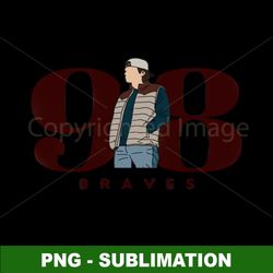 98 braves - retro baseball png sublimation file - perfect for fans and collectors