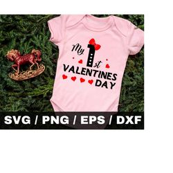 my first valentine's day svg, valentines svg file, valentines baby bodysuit svg, love svg file, toddler valentines svg,