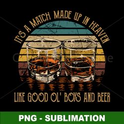 Heavenly Match - Boys and Beer Quotes - Instant Sublimation PNG Download