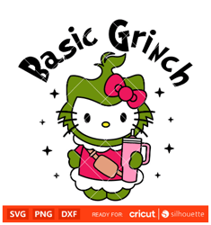 basic grinch hello kitty svg christmas svg grinchmas hello kitty svg kawaii svg cricut silhouette vector cut file