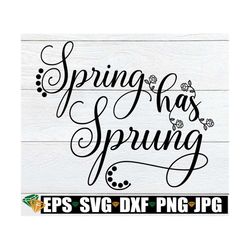spring has sprung, spring svg, spring decor svg, cute spring svg, easter svg, cute easter svg, spring has sprung svg, cu