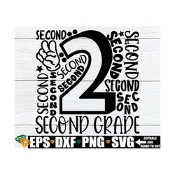 second grade svg, 2nd grade typography svg, second grade team shirt svg, second grade shirt svg, 2nd grade svg, second g