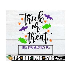 trick or treat svg, halloween candy bag svg, halloween candy tote svg, trick or treat bag svg png, halloween svg, hallow