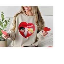 retro valentines day sweatshirt, funny valentines crewneck shirt, valentines gift for her, vintage valentine sweater, te