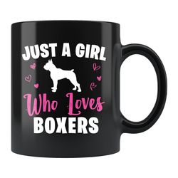 boxer dog girl mug,  boxer dog girl gift,  boxer dog mug