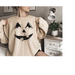 halloween pumpkin sweatshirt gift, fall shirt, gothic victorian vintage jack o lantern funny halloween costume party, da