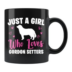 gordon setter girl mug,  gordon setter girl gift,  gordon setter mug
