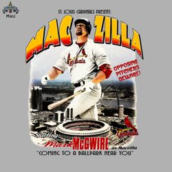 maczilla   mcgwire cardinals baseball sublimation png download