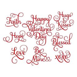 Valentine Embroidery Designs, MACHINE EMBROIDERY, Happy Valentine's Day, Be Mine, 8 Designs, Digital Download, 4x4, 5x7,