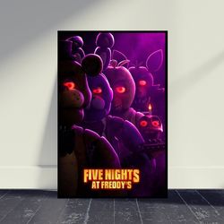 five nights at freddy's movie poster wall art, room decor, home decor, art poster for gift, vintage movie poster, movie