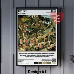 fleet foxes poster, fleet foxes album poster, fleet foxes print, fleet foxes decor, fleet foxes wall art, fleet foxes bi